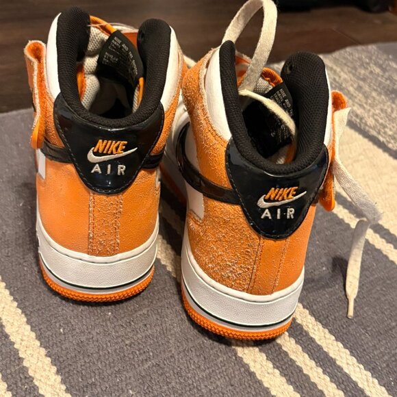 NIKE AIR FORCE 1 MID "I GOT NEXT" White Orange Black SZ 9 DV2134-100 Swoosh '22 - Picture 3 of 6